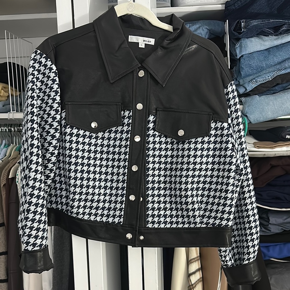 WD.NY Black Faux Leather Jacket